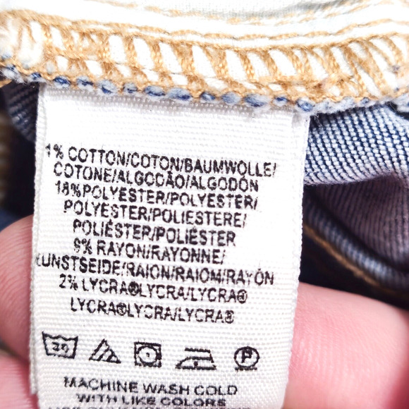 Free People Women’s Jeans 24 Coastal Retro Denim High Rise Sailor Button Front - Picture 11 of 13